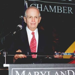 A headshot of Business Hall of Fame inductee J.W. Marriott